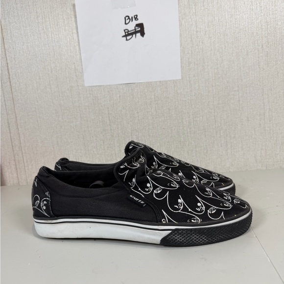 Duffs The dude black canvas slip-on sneakers Size‎ 11 main image 7
